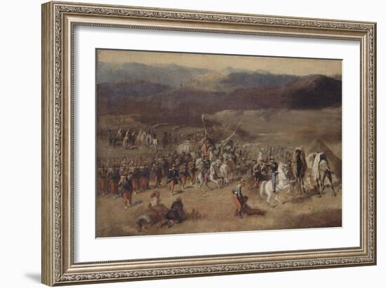 Prise de la smala d'Abd-el-Kader par le duc d'Aumale, 1843-Horace Vernet-Framed Giclee Print