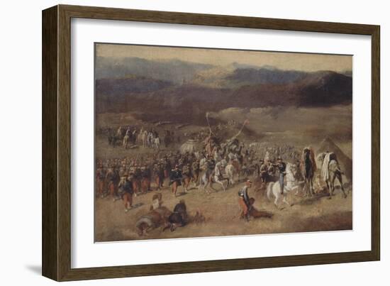 Prise de la smala d'Abd-el-Kader par le duc d'Aumale, 1843-Horace Vernet-Framed Giclee Print