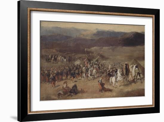 Prise de la smala d'Abd-el-Kader par le duc d'Aumale, 1843-Horace Vernet-Framed Giclee Print