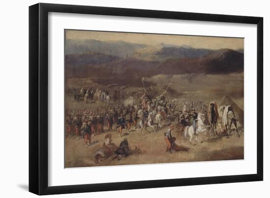 Prise de la smala d'Abd-el-Kader par le duc d'Aumale, 1843-Horace Vernet-Framed Giclee Print