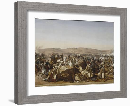 Prise de la Smala d'Abd-el-Kader par le duc d'Aumale à Taguin , le 16 mai 1843-Horace Vernet-Framed Giclee Print