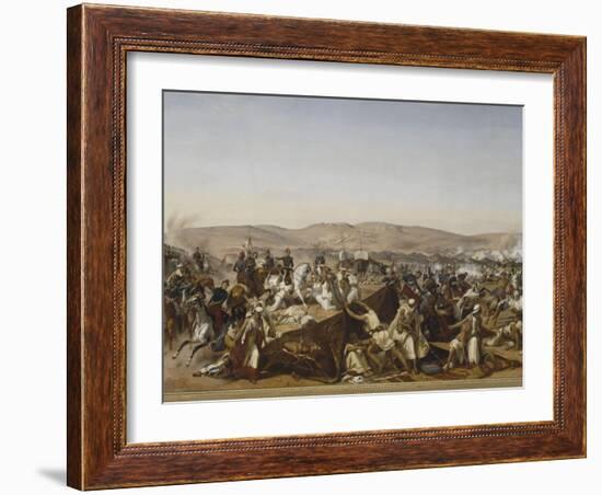 Prise de la Smala d'Abd-el-Kader par le duc d'Aumale à Taguin , le 16 mai 1843-Horace Vernet-Framed Giclee Print