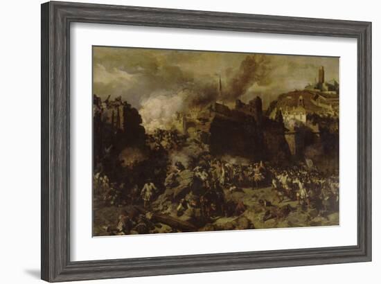 Prise de la ville de Lérida par le duc d'Orléans le 13 octobre 1707-Louis Charles Auguste Couder-Framed Giclee Print