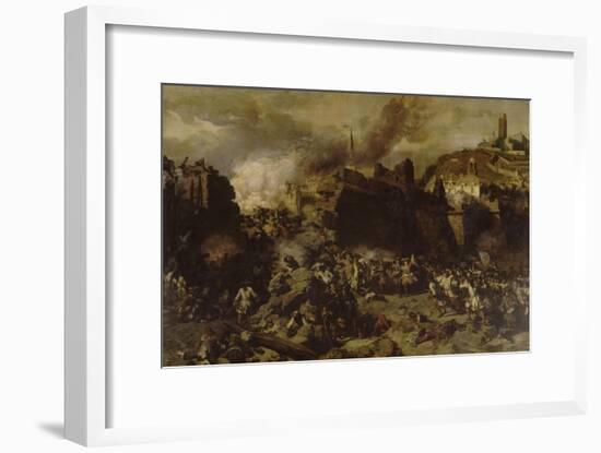 Prise de la ville de Lérida par le duc d'Orléans le 13 octobre 1707-Louis Charles Auguste Couder-Framed Giclee Print