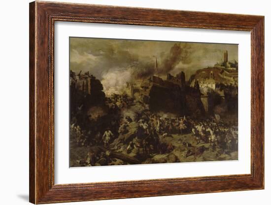 Prise de la ville de Lérida par le duc d'Orléans le 13 octobre 1707-Louis Charles Auguste Couder-Framed Giclee Print