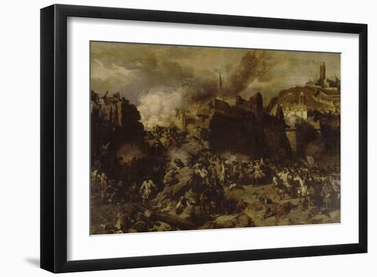 Prise de la ville de Lérida par le duc d'Orléans le 13 octobre 1707-Louis Charles Auguste Couder-Framed Giclee Print