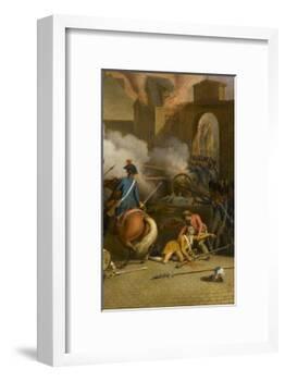 Prise du palais des Tuileries, cour du Carrousel, 10 août 1792-Jacques Bertaux-Framed Giclee Print