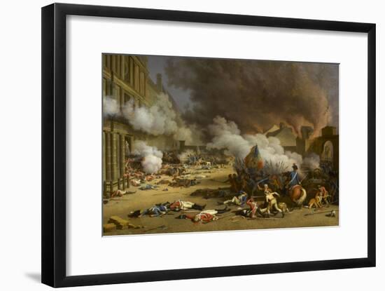 Prise du palais des Tuileries, cour du Carrousel, 10 août 1792-Jacques Bertaux-Framed Giclee Print