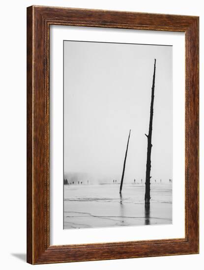 Prismatic Walk, Black and White, Yellowstone National Park-Vincent James-Framed Photographic Print