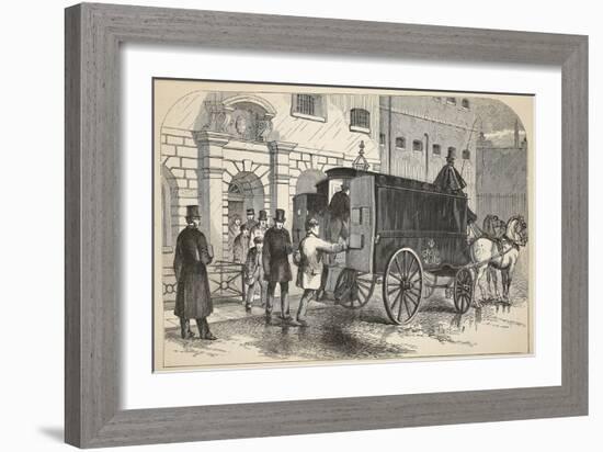 Prison Van Taking Up Prisoners at the House of Detention-English School-Framed Giclee Print