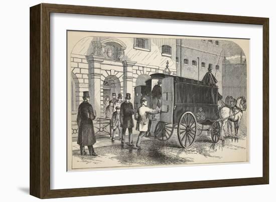 Prison Van Taking Up Prisoners at the House of Detention-English School-Framed Giclee Print