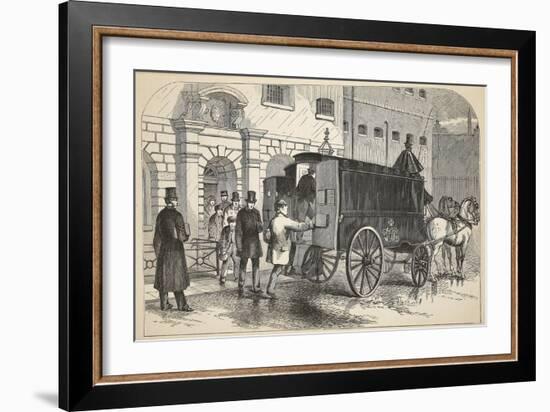 Prison Van Taking Up Prisoners at the House of Detention-English School-Framed Giclee Print