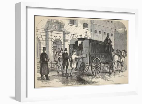 Prison Van Taking Up Prisoners at the House of Detention-English School-Framed Giclee Print