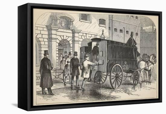 Prison Van Taking Up Prisoners at the House of Detention-English School-Framed Premier Image Canvas