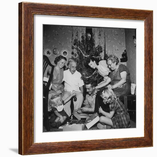 Prisoner of War Home from a Korean Prison Camp Celebrating Christmas in August with His Family-Robert W^ Kelley-Framed Photographic Print