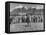 Prisoner Polygamists Lining Up after Chow Beneath the Jagged Arizona Cliffs-Loomis Dean-Framed Premier Image Canvas