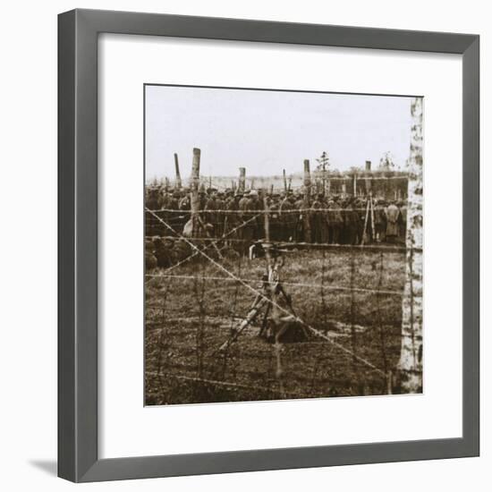 Prisoners at Le Mort Homme, (Dead Man's Hill), northern France, c1914-c1918-Unknown-Framed Photographic Print