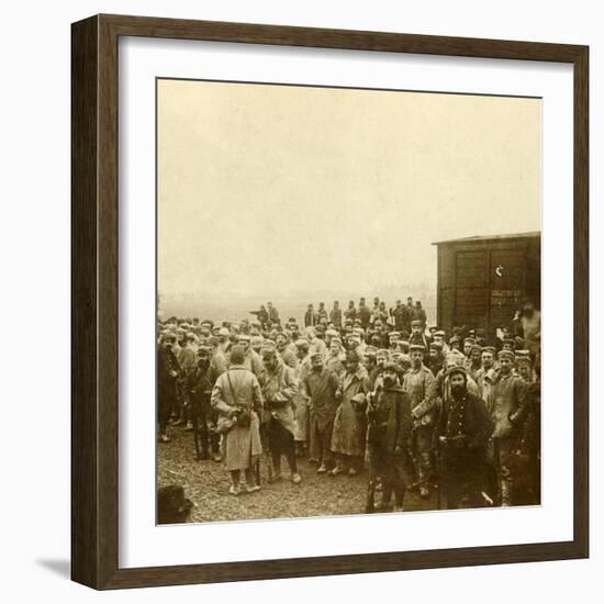 Prisoners at Perthes les Hurlus, northern France, c1914-c1918-Unknown-Framed Photographic Print