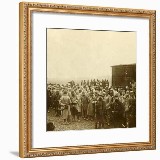 Prisoners at Perthes les Hurlus, northern France, c1914-c1918-Unknown-Framed Photographic Print