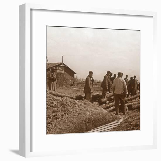 Prisoners, Chalons, northern France, c1914-c1918-Unknown-Framed Photographic Print