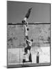 Prisoners Doing Gymnastics at San Quentin Prison-Charles E^ Steinheimer-Mounted Photographic Print