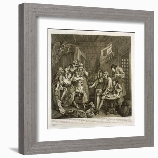 Prisoners in Newgate Prison-William Hogarth-Framed Art Print