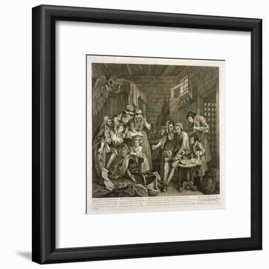 Prisoners in Newgate Prison-William Hogarth-Framed Art Print