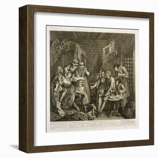 Prisoners in Newgate Prison-William Hogarth-Framed Art Print