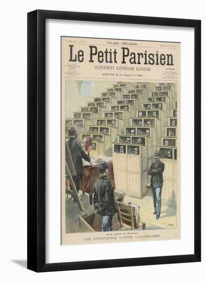Prisoners in the Prison De Fresnesparis are Lectured on the Dangers of Alcoholism-Crespin-Framed Art Print