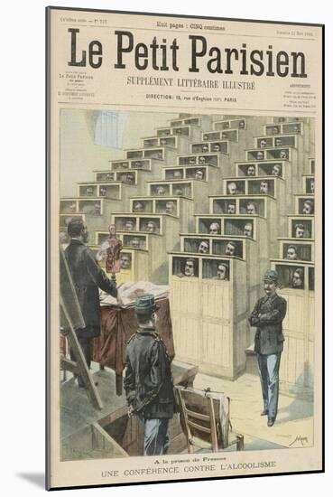 Prisoners in the Prison De Fresnesparis are Lectured on the Dangers of Alcoholism-Crespin-Mounted Art Print