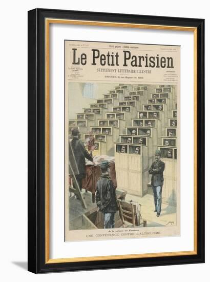 Prisoners in the Prison De Fresnesparis are Lectured on the Dangers of Alcoholism-Crespin-Framed Art Print