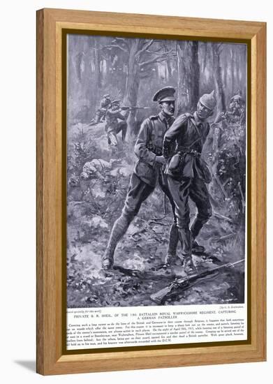 Private B R Shiel Awarded Dcm for Capturing a German Patroller in Belgium April 1915-George Derville Rowlandson-Framed Premier Image Canvas