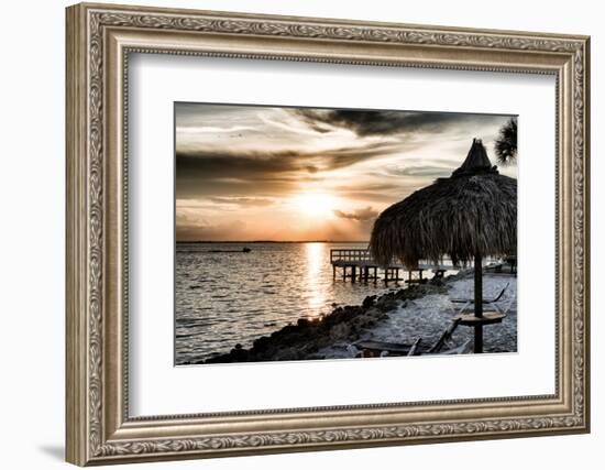 Private Beach at Sunset-Philippe Hugonnard-Framed Photographic Print