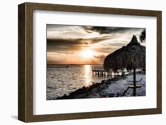 Private Beach at Sunset-Philippe Hugonnard-Framed Photographic Print