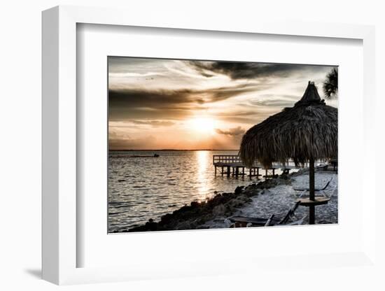 Private Beach at Sunset-Philippe Hugonnard-Framed Photographic Print