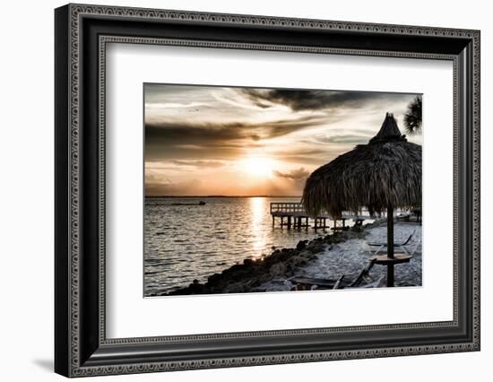 Private Beach at Sunset-Philippe Hugonnard-Framed Photographic Print