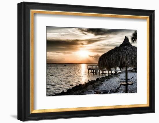 Private Beach at Sunset-Philippe Hugonnard-Framed Photographic Print