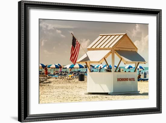 Private Beach Miami Beach - Richmond Hotel South Beach - Florida-Philippe Hugonnard-Framed Photographic Print