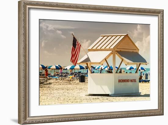 Private Beach Miami Beach - Richmond Hotel South Beach - Florida-Philippe Hugonnard-Framed Photographic Print