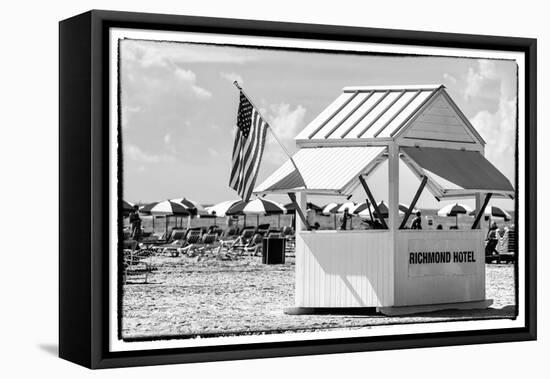 Private Beach Miami Beach - Richmond Hotel South Beach - Florida-Philippe Hugonnard-Framed Premier Image Canvas