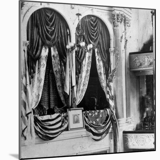 Private Box in Ford's Theater, Around Time President Lincoln Was Assassinated by John Wilkes Booth-null-Mounted Photographic Print