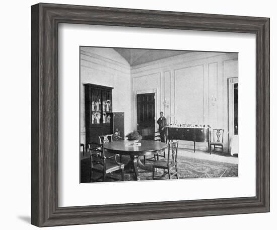 Private Dining-Room at the White House, Washington Dc, USA, 1908-null-Framed Giclee Print