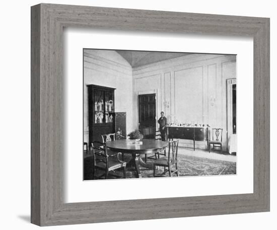 Private Dining-Room at the White House, Washington Dc, USA, 1908-null-Framed Giclee Print