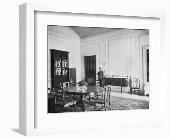 Private Dining-Room at the White House, Washington Dc, USA, 1908--Framed Giclee Print