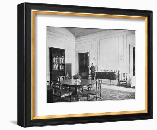 Private Dining-Room at the White House, Washington Dc, USA, 1908--Framed Giclee Print
