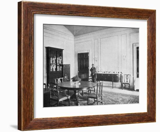 Private Dining-Room at the White House, Washington Dc, USA, 1908-null-Framed Giclee Print