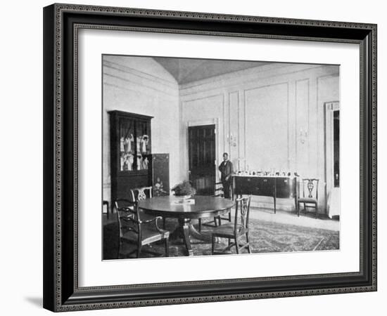 Private Dining-Room at the White House, Washington Dc, USA, 1908-null-Framed Giclee Print