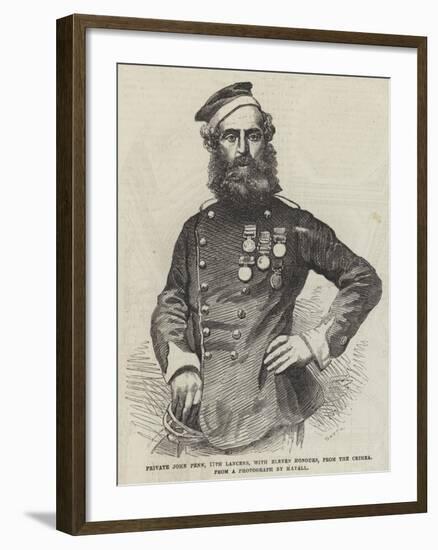 Private John Penn, 17th Lancers, with Eleven Honours, from the Crimea-null-Framed Giclee Print