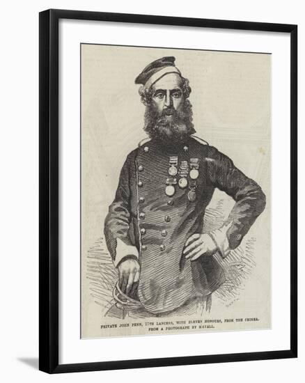 Private John Penn, 17th Lancers, with Eleven Honours, from the Crimea-null-Framed Giclee Print