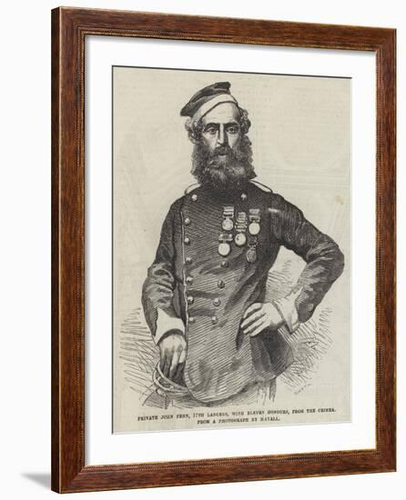 Private John Penn, 17th Lancers, with Eleven Honours, from the Crimea-null-Framed Giclee Print